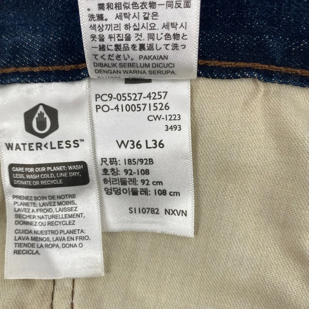 NEW Levi's 527 Slim Bootcut Jeans Mens 36x36 Fits 37x35 Blue Western Cowboy